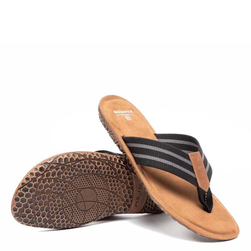 SANDALIAS HOMBRE GUANTE CUERO NEGRO ABIERTA CADIZ - 4
