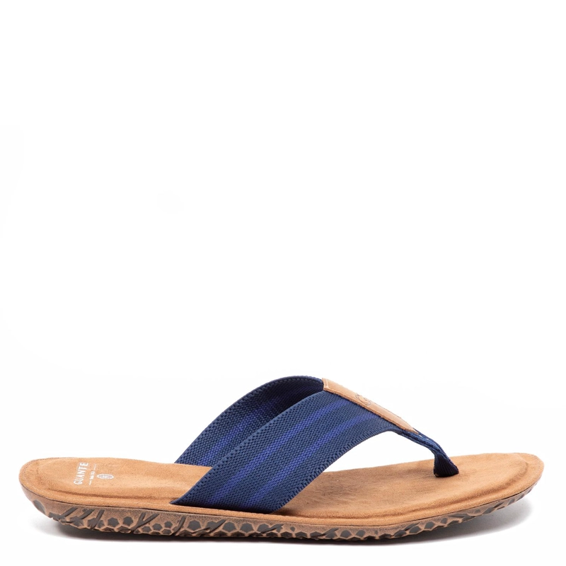 SANDALIAS HOMBRE GUANTE CUERO AZUL ABIERTA CADIZ - 1