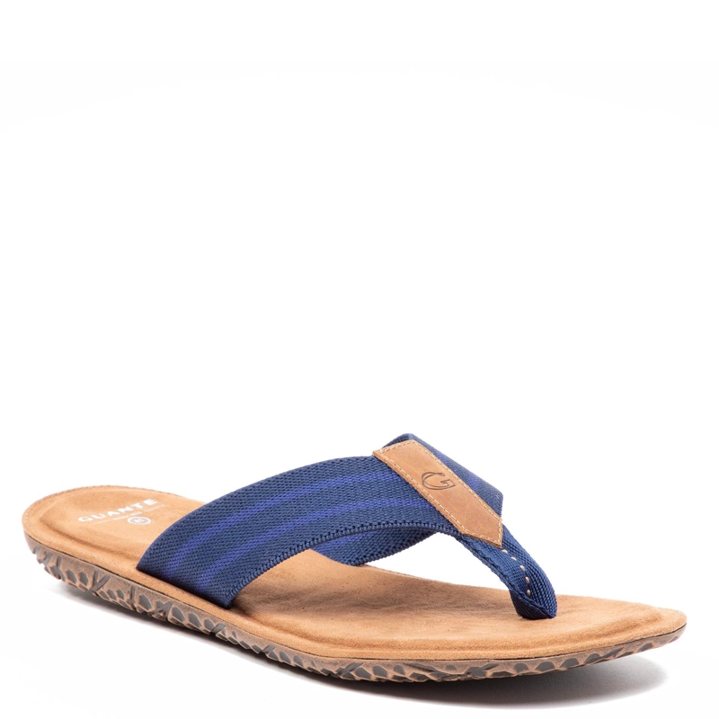 SANDALIAS HOMBRE GUANTE CUERO AZUL ABIERTA CADIZ - 3
