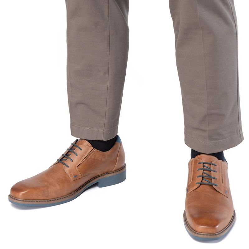 ZAPATO DE CUERO HOMBRE GUANTE TOSTADO TORONTO 0035559 - 2