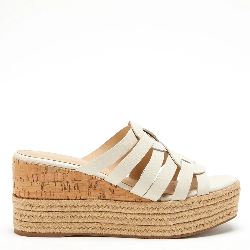 SANDALIA DE CUERO MUJER GACEL CREMA EDUARDA - 1