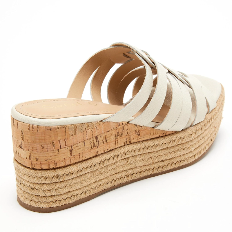 SANDALIA DE CUERO MUJER GACEL CREMA EDUARDA - 5