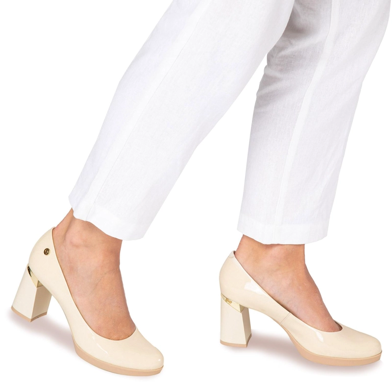 ZAPATO DE CUERO MUJER GACEL CREMA LUCY 0659481 - 2