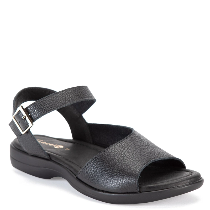 SANDALIA DE CUERO MUJER GACEL NEGRO ARELY 0659801 - 3