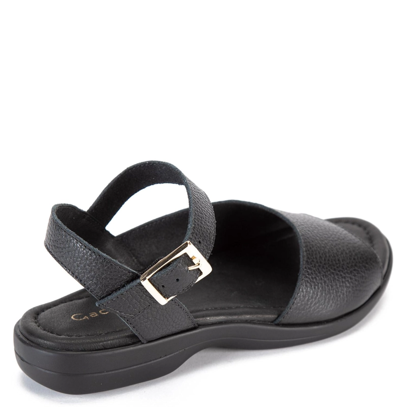 SANDALIA DE CUERO MUJER GACEL NEGRO ARELY 0659801 - 5