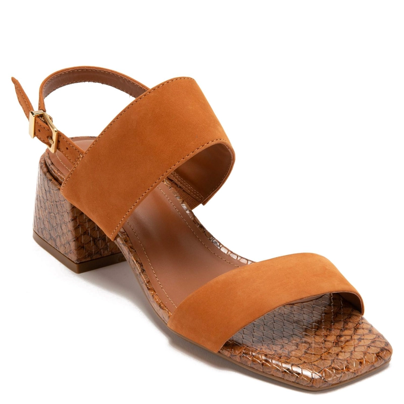 SANDALIA DE CUERO MUJER GACEL CAMEL CALISA 0659477 - 3