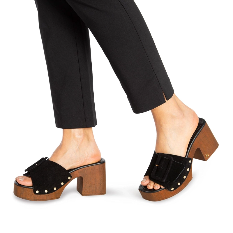 SANDALIA DE CUERO MUJER GACEL NEGRO DAISY - 2