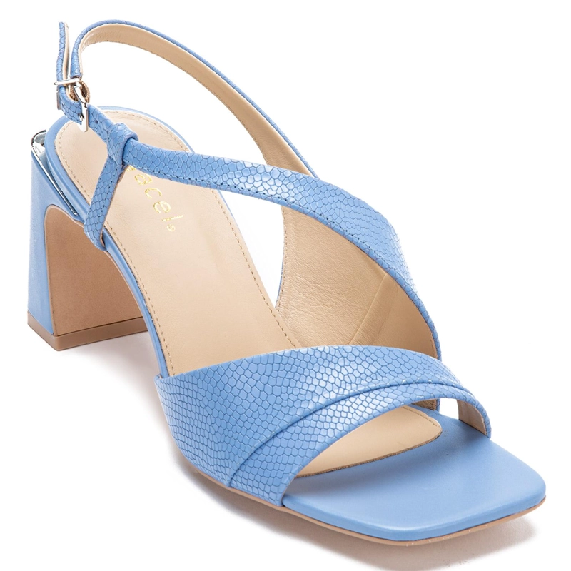 SANDALIAS MUJER GACEL CUERO CELESTE BEATRICE - 3