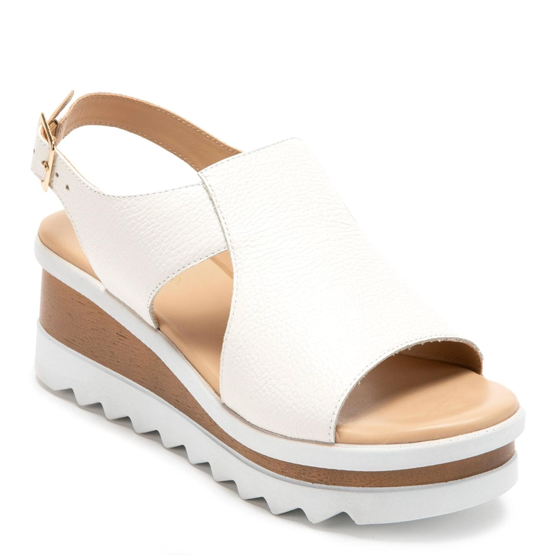 SANDALIAS MUJER GACEL CUERO BLANCO DILETTA - 3