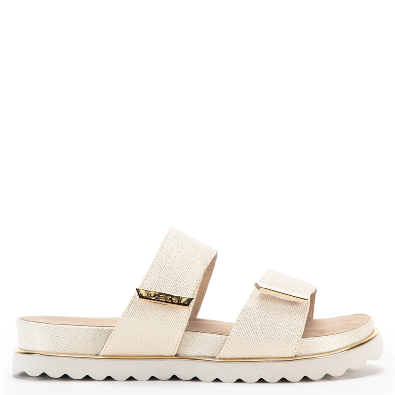 SANDALIAS MUJER GACEL CUERO DORADO ASHANTI - 1