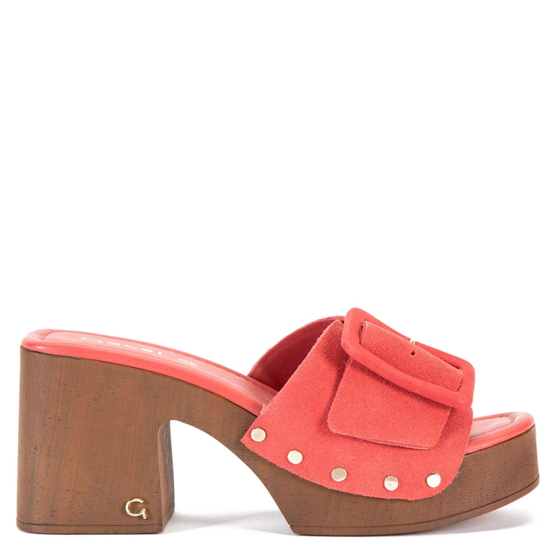 SANDALIAS MUJER GACEL CUERO CORAL DAISY - 1