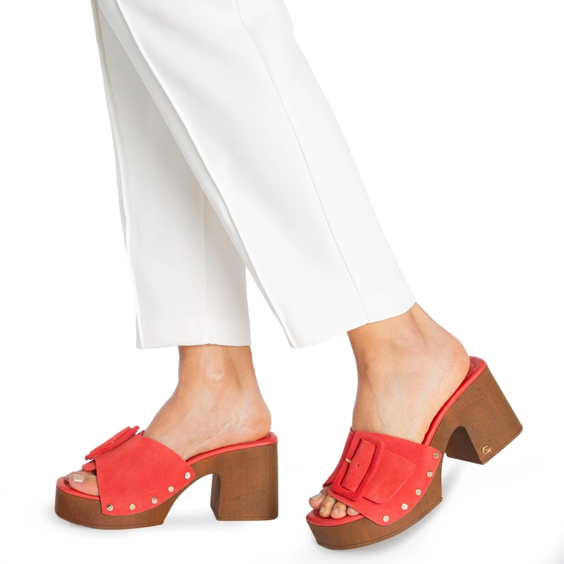 SANDALIAS MUJER GACEL CUERO CORAL DAISY - 2