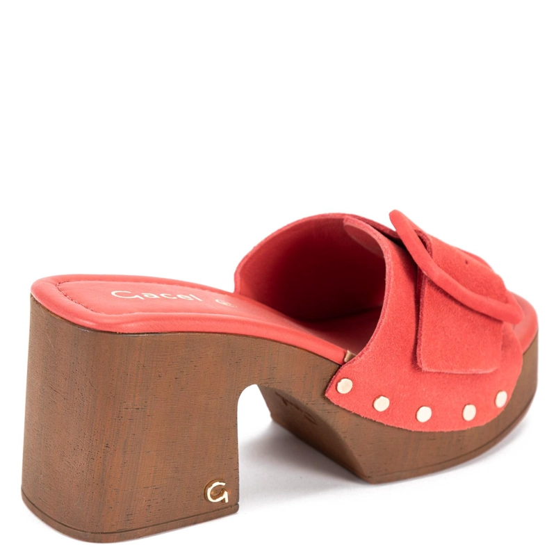 SANDALIAS MUJER GACEL CUERO CORAL DAISY - 5
