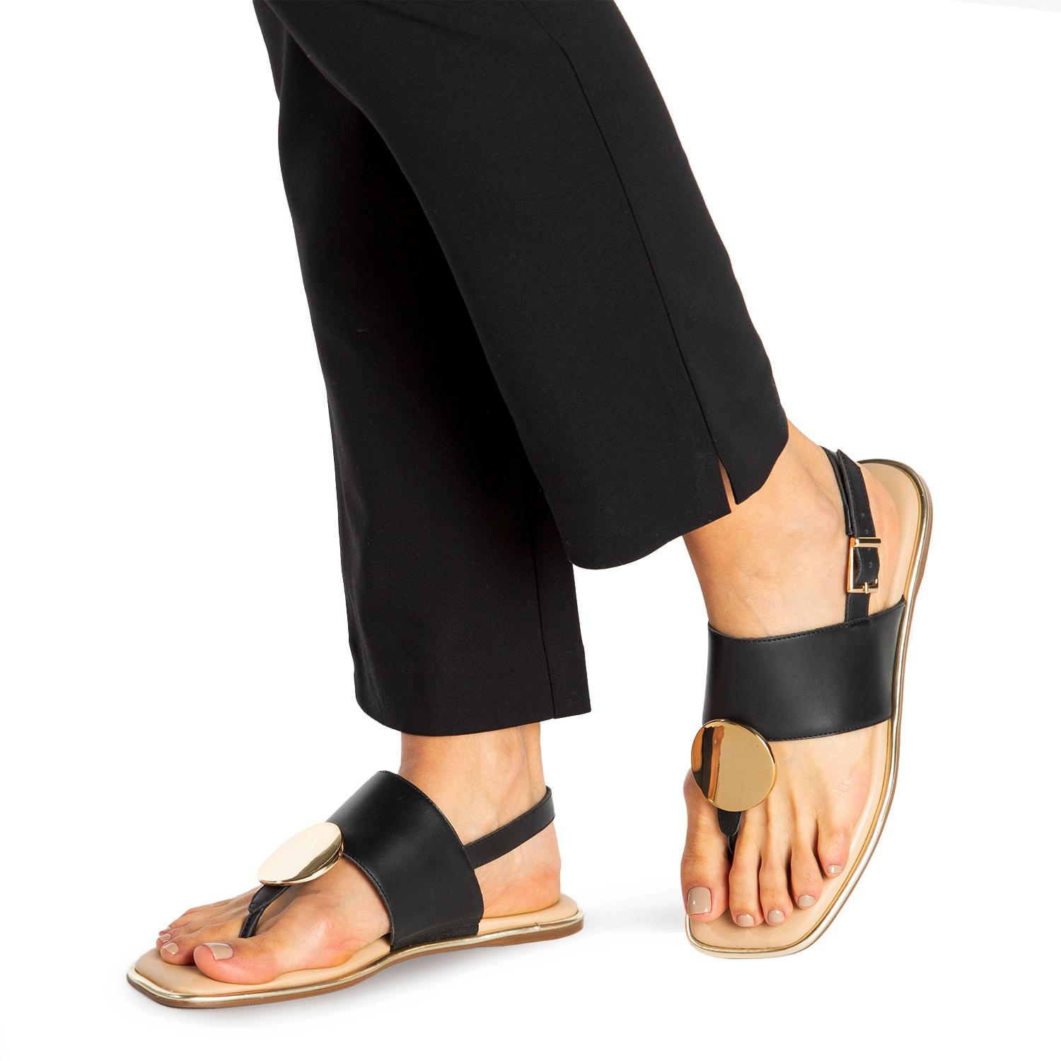 SANDALIAS MUJER GACEL NEGRO ODETH - 2