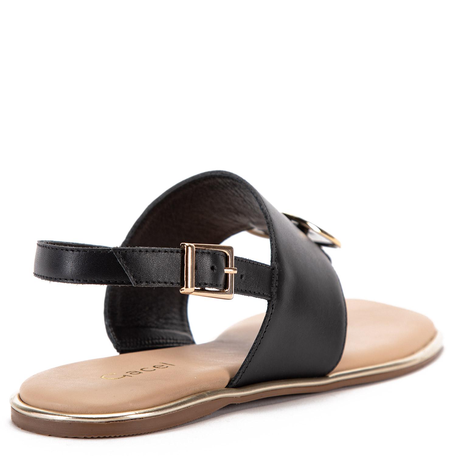 SANDALIAS MUJER GACEL NEGRO ODETH - 5
