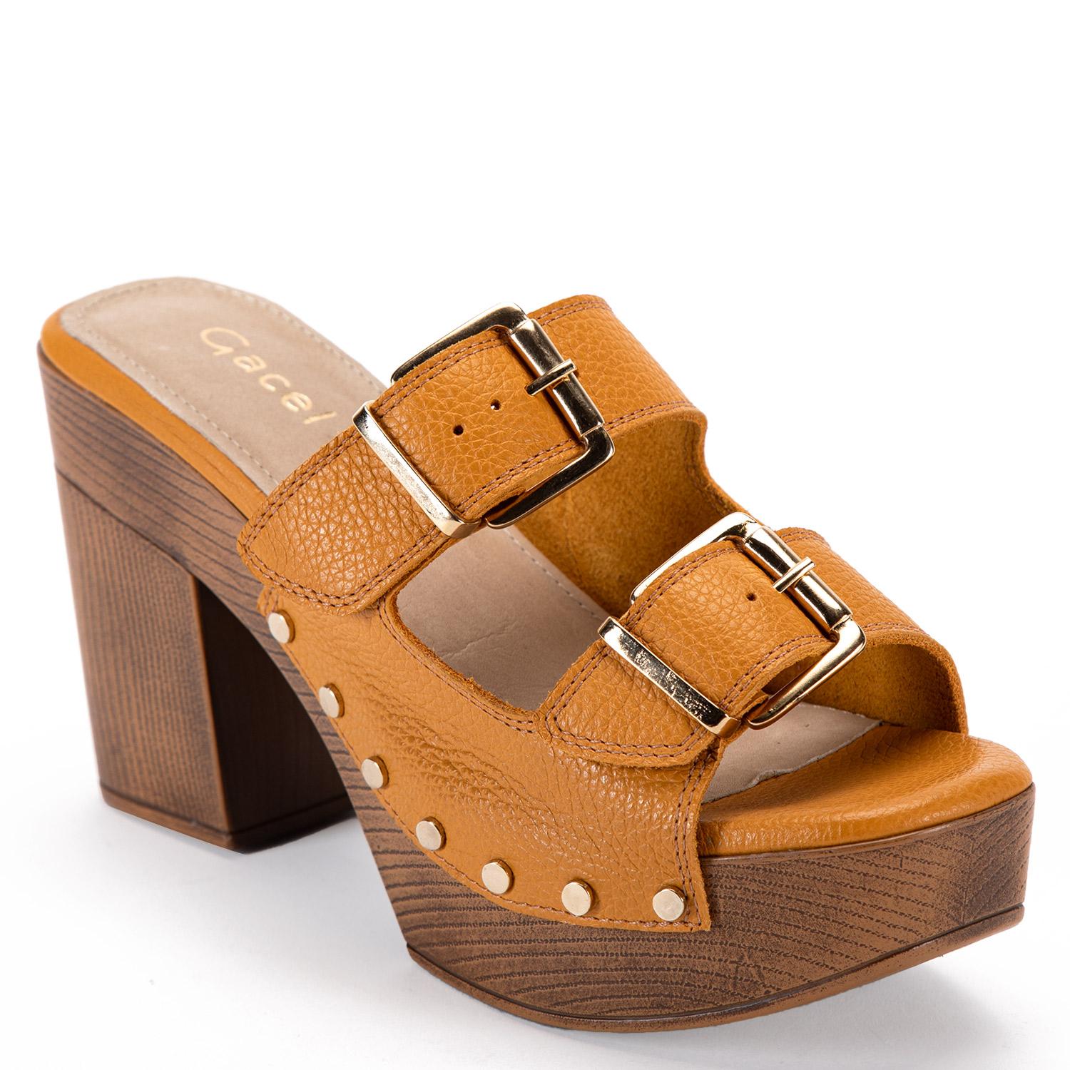 SANDALIAS MUJER GACEL MOSTAZA FLAVIA - 3