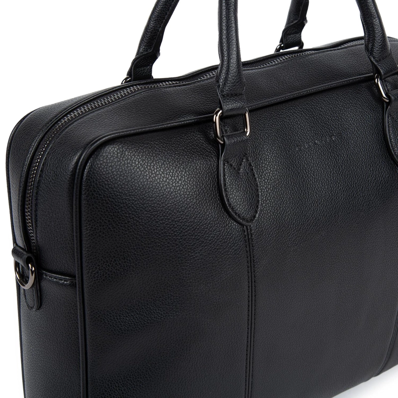 BOLSO HOMBRE GUANTE NEGRO MALETIN NOTEBOOK - 4