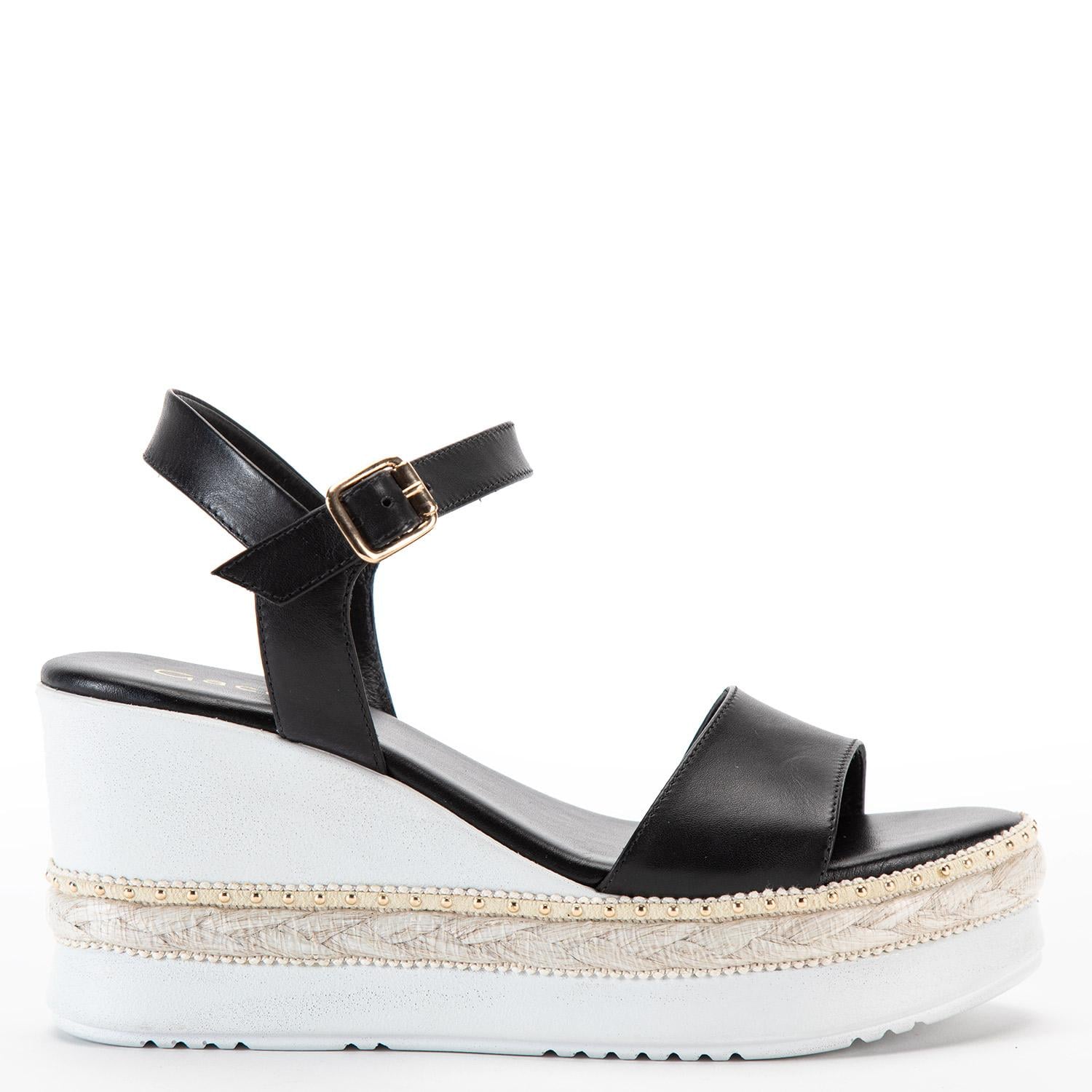 SANDALIA MUJER GACEL NEGRO CORAL - 1