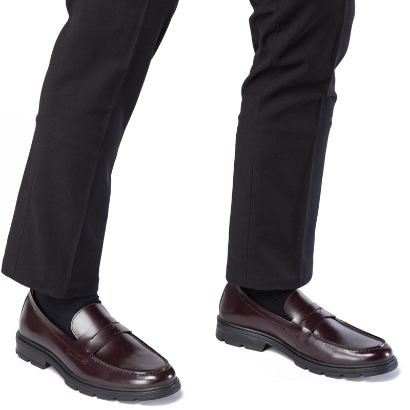 MOCASIN DE CUERO HOMBRE GUANTE GUINDA GINEBRA - 2