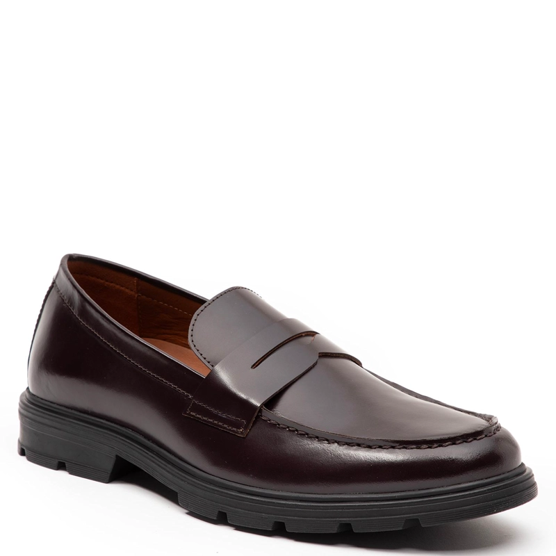 MOCASIN DE CUERO HOMBRE GUANTE GUINDA GINEBRA - 3