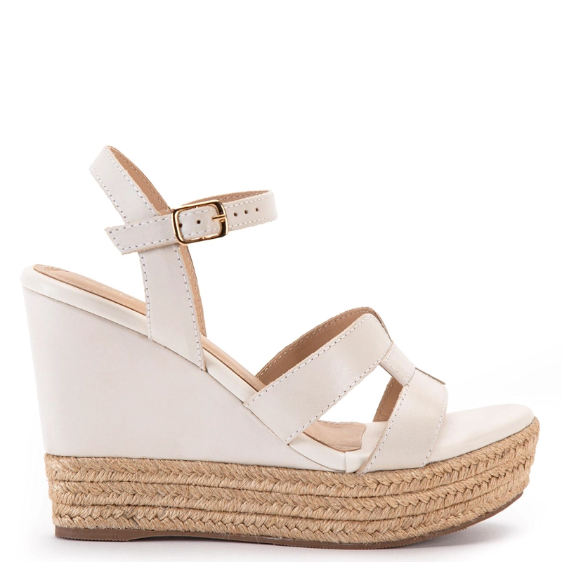SANDALIA DE CUERO MUJER GACEL CREMA GILDA 0659546 - 1