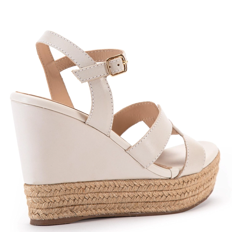 SANDALIA DE CUERO MUJER GACEL CREMA GILDA 0659546 - 5