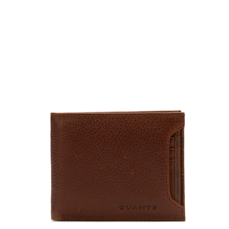 BILLETERA DE CUERO HOMBRE GUANTE CHOCOLATE CON TARJETERO - 1