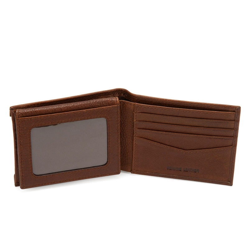 BILLETERA DE CUERO HOMBRE GUANTE CHOCOLATE CON TARJETERO - 5