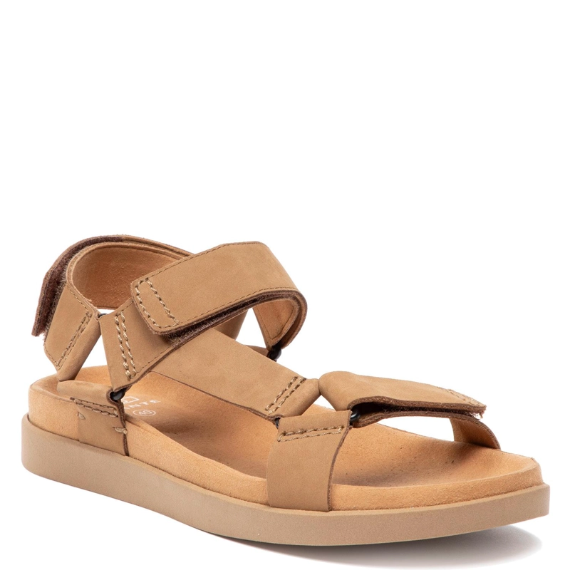 SANDALIA SEMI ABIERTA - BERNA - GUANTE - CAMEL - 3