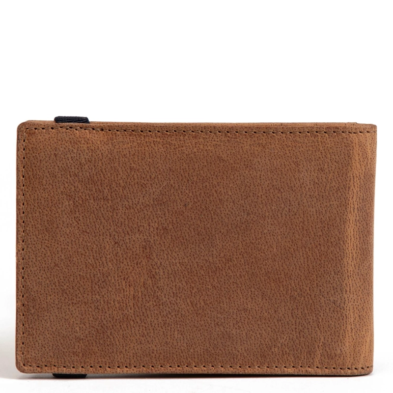 BILLETERA DE CUERO HOMBRE GUANTE WHISKY SIMPLE - 3