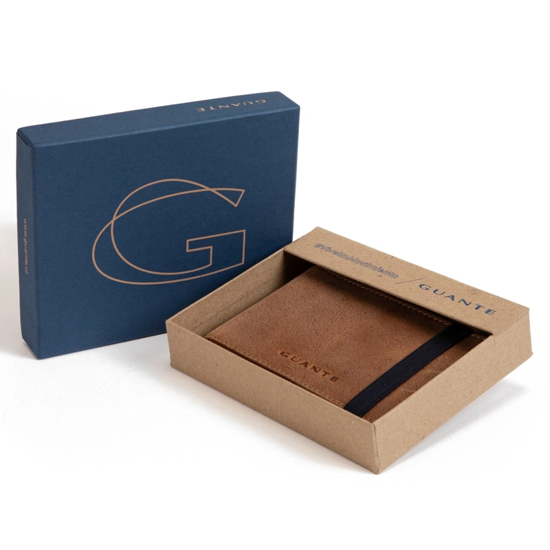 BILLETERA DE CUERO HOMBRE GUANTE WHISKY SIMPLE - 4