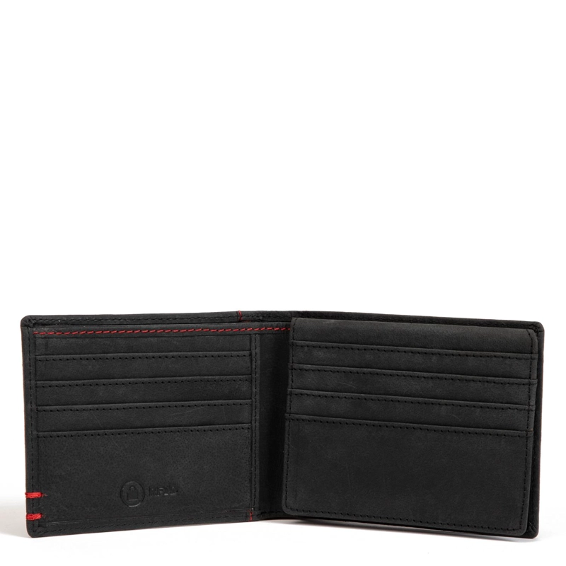 BILLETERA DE CUERO HOMBRE GUANTE NEGRO CON FLAP - 3