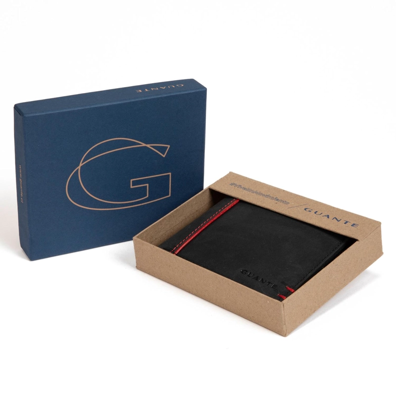 BILLETERA DE CUERO HOMBRE GUANTE NEGRO CON FLAP - 5