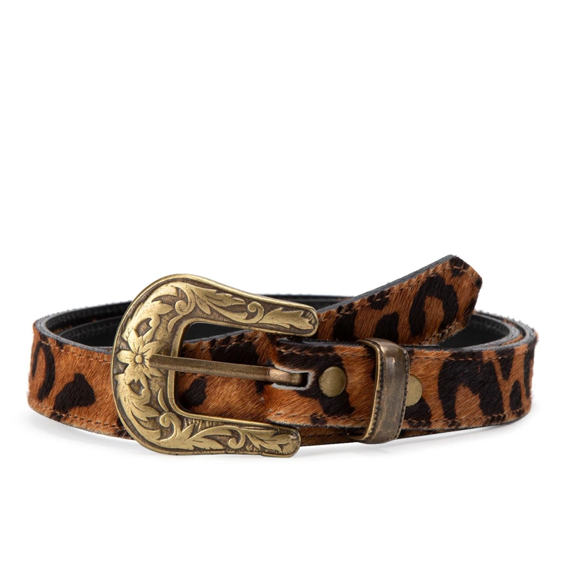 CINTURON DE CUERO MUJER GACEL LEOPARDO - 1