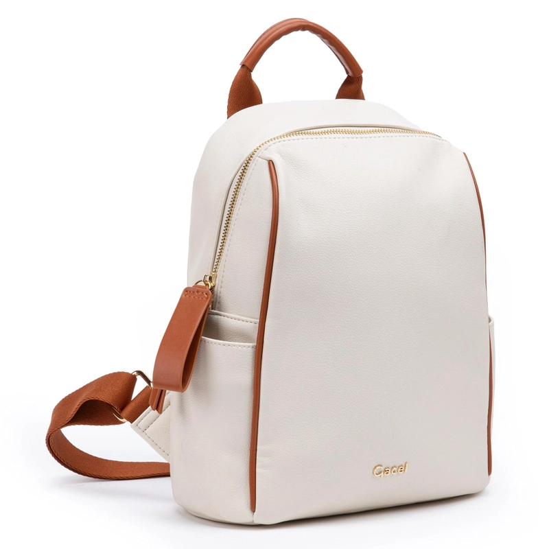 MOCHILA GRANDE MUJER GACEL OFF WHITE CAR3256 - 3