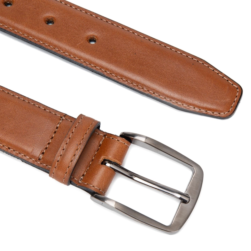 CINTURON DE CUERO HOMBRE GUANTE DARK CAMEL - 2