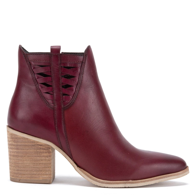 BOTIN DE CUERO MUJER GACEL BURDEO BRUNA - 1