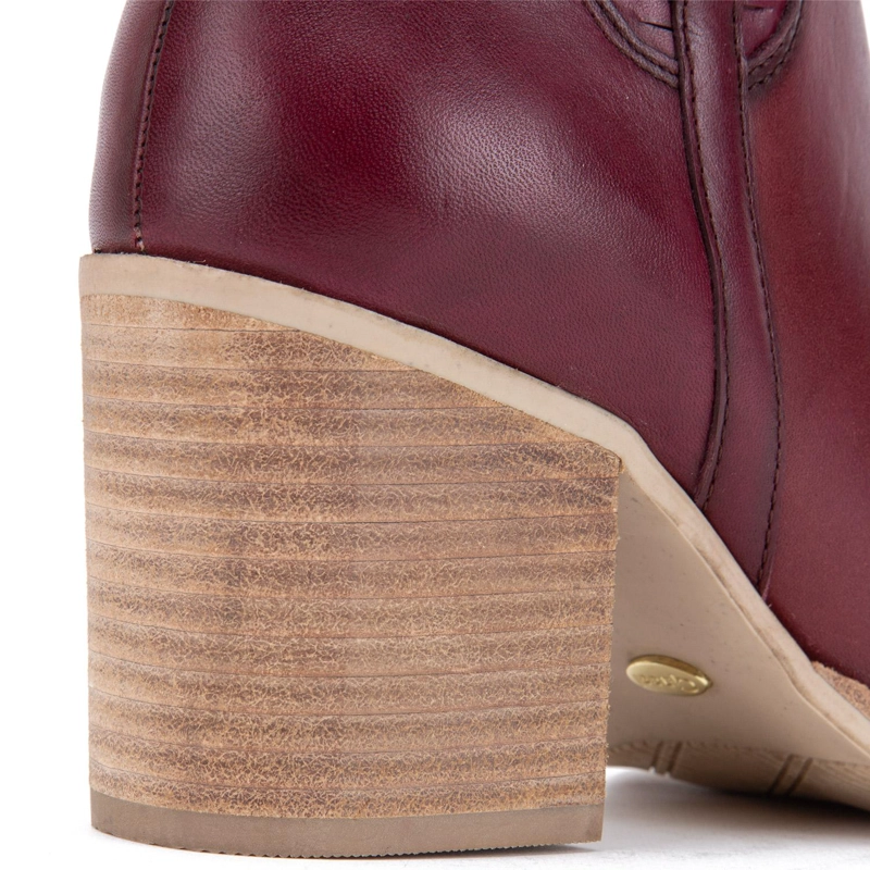 BOTIN DE CUERO MUJER GACEL BURDEO BRUNA - 4