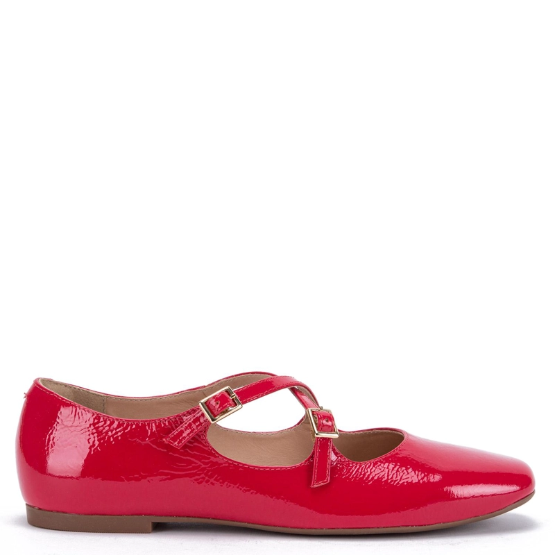 BALLERINA DE CUERO MUJER GACEL FRAMBUESA ABI - 1