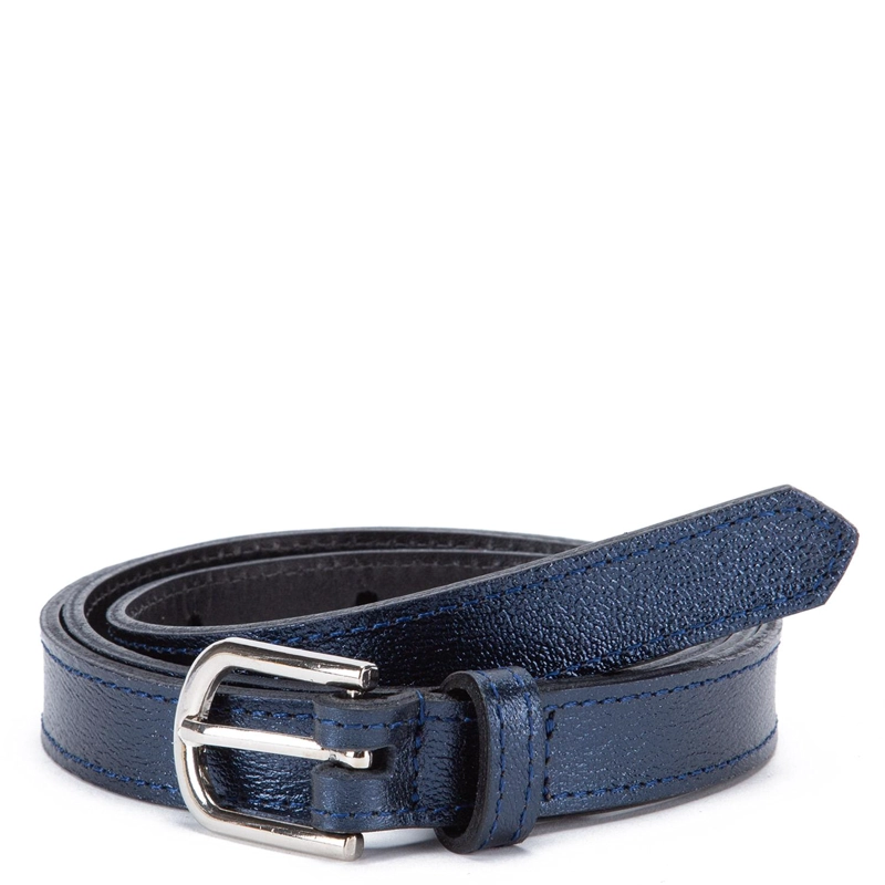 CINTURON DE CUERO MUJER GACEL AZUL - 1