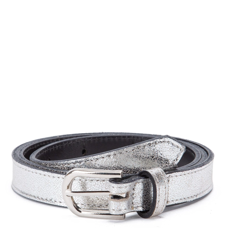 CINTURON DE CUERO MUJER GACEL PLATA - 1