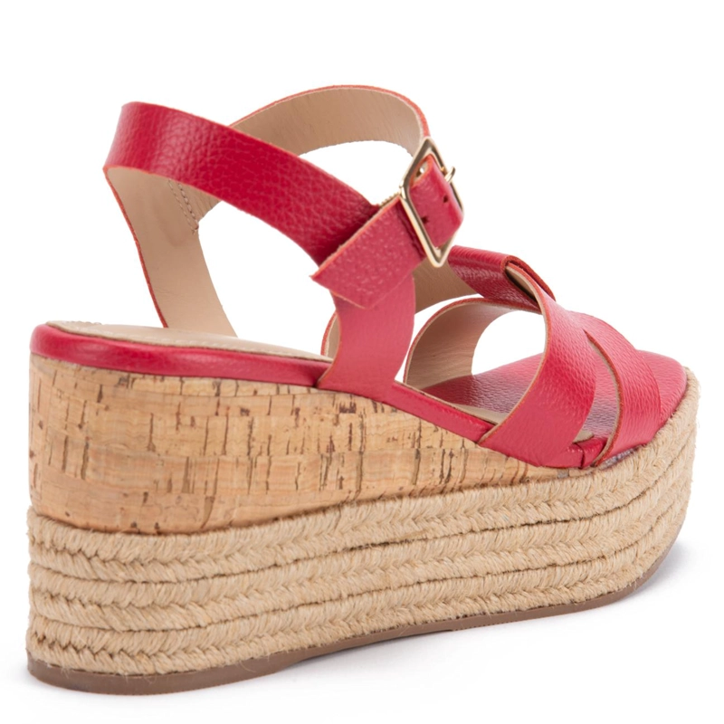 SANDALIA DE CUERO MUJER GACEL FRAMBUESA EDUARDA 0660670 - 5