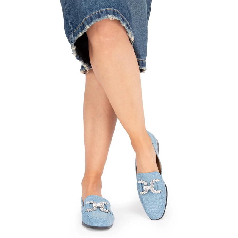 MOCASIN MUJER GACEL DENIM TRACE - 2