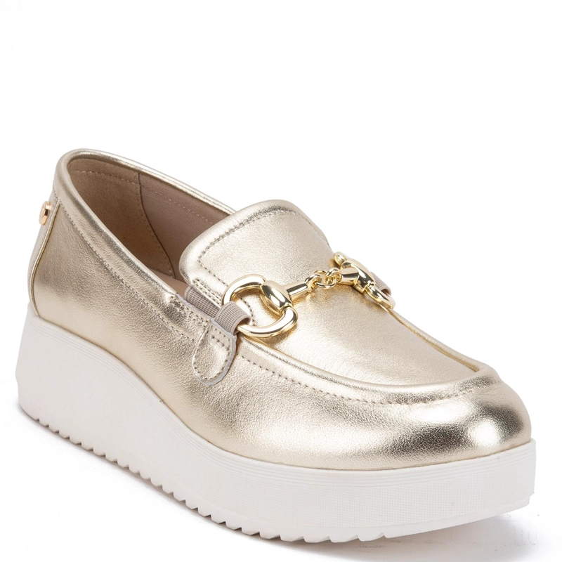 MOCASIN DE CUERO MUJER GACEL CHAMPAGNE LYDIA - 3