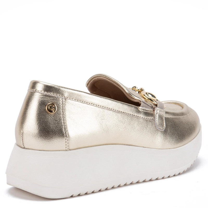 MOCASIN DE CUERO MUJER GACEL CHAMPAGNE LYDIA - 5