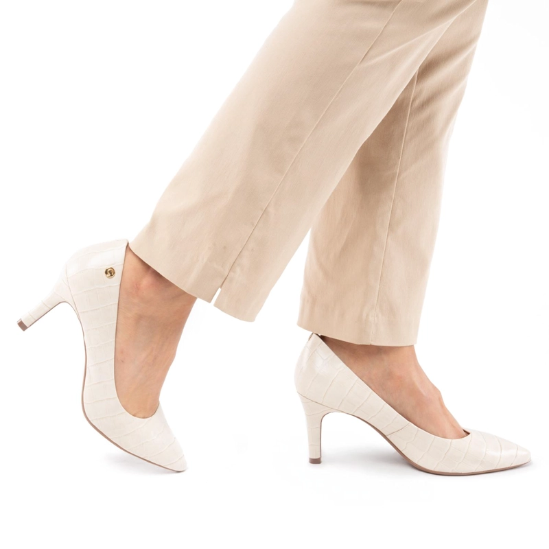 ZAPATO DE CUERO MUJER GACEL CREMA ESTELLE - 2