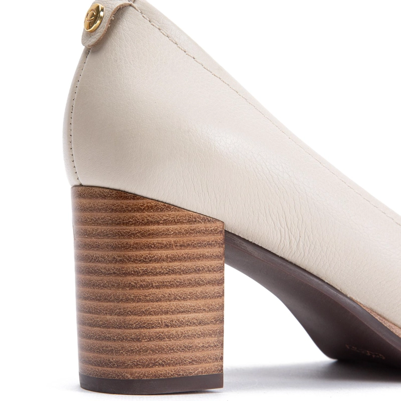 ZAPATO DE CUERO MUJER GACEL CREMA ELVIRA - 4