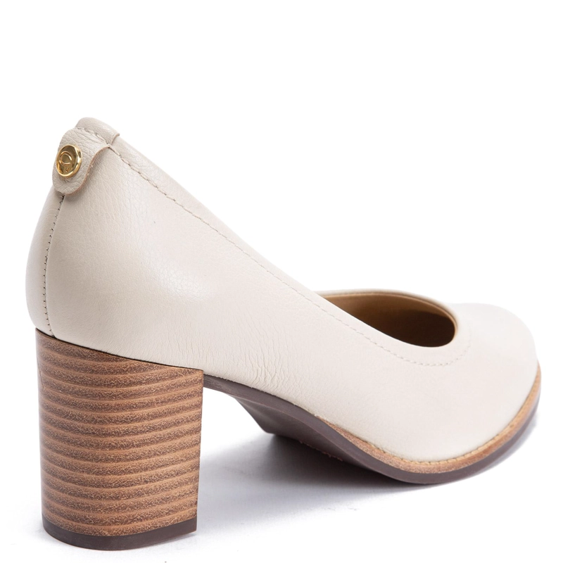 ZAPATO DE CUERO MUJER GACEL CREMA ELVIRA - 5