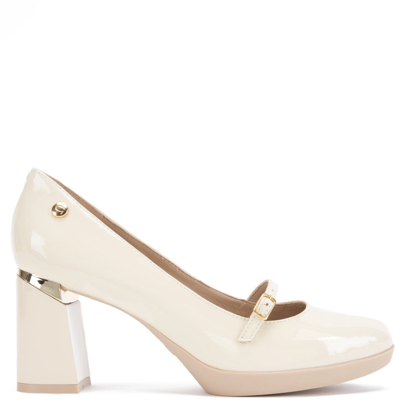 ZAPATO DE CUERO MUJER GACEL CREMA LUCY - 1