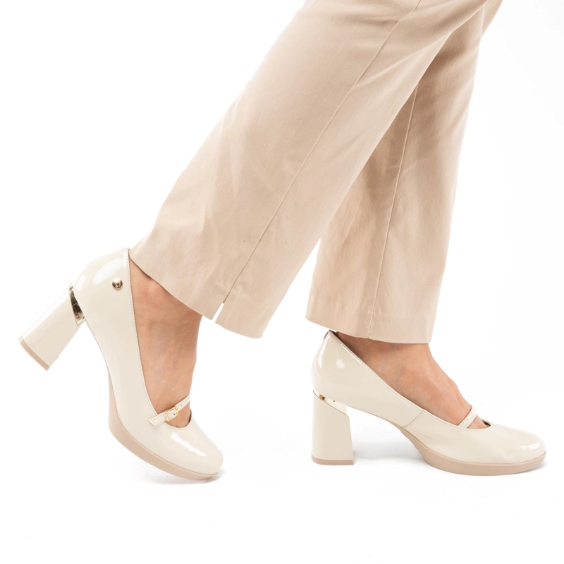 ZAPATO DE CUERO MUJER GACEL CREMA LUCY - 2